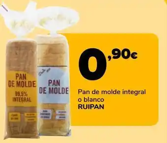 Supeco Pan de molde integral o blanco ruipan oferta