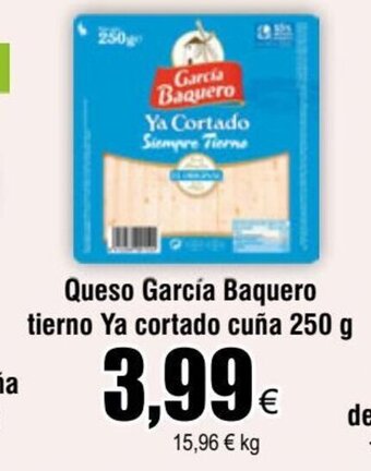 FROIZ Queso García Baquero tierno Ya cortado cuña 250 g oferta