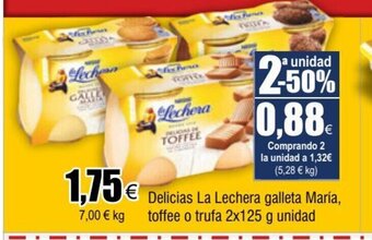 FROIZ Delicias La Lechera galleta María, toffee o trufa 2x125 g unidad oferta