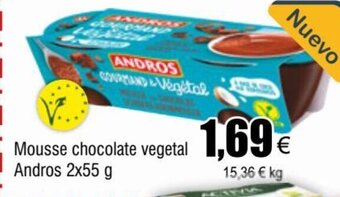 FROIZ Mousse chocolate vegetal Andros 2x55 g oferta