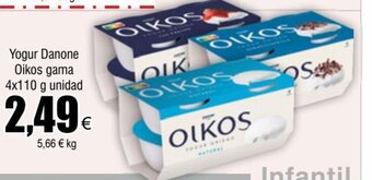 FROIZ Yogur Danone Oikos gama 4x110 g unidad oferta