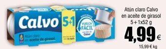 FROIZ Atún claro Calvo en aceite de girasol 5+1x52 g oferta
