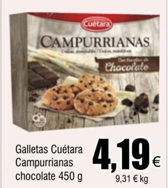 FROIZ Galletas Cuétara Campurrianas chocolate 450 g oferta