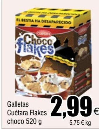 FROIZ Galletas Cuétara Flakes choco 520 g oferta