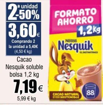 FROIZ Cacao Nesquik soluble bolsa 1,2 kg oferta