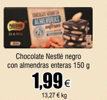 FROIZ Chocolate Nestlé negro con almendras enteras 150 g oferta