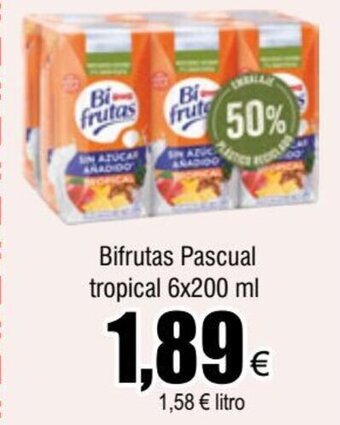 FROIZ Bifrutas Pascual tropical 6x200 ml oferta