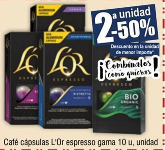 FROIZ Café cápsulas L'Or espresso gama 10 u, unidad : oferta