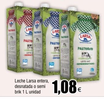 FROIZ Leche Larsa entera, desnatada o semi brik 1 L unidad oferta