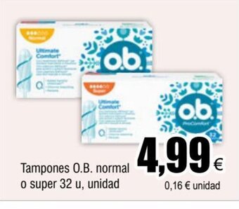 FROIZ Tampones O.B. normal o super 32 u, unidad oferta