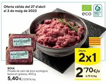 Caprabo Carne picada de vacuno roia oferta
