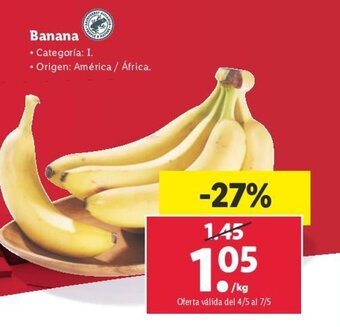 Lidl Banana oferta
