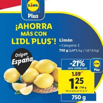 Lidl Limón oferta