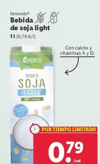 Lidl Vemondo Bebida de soja light oferta
