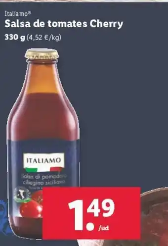 Lidl Italiamo Salsa de tomates Cherry 330 g oferta