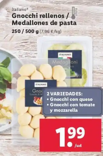 Lidl Italiamo Gnocchi rellenos / Medallones de pasta oferta
