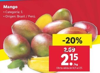 Lidl Mango oferta