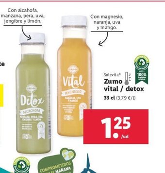 Lidl Solevita Zumo vital / detox oferta