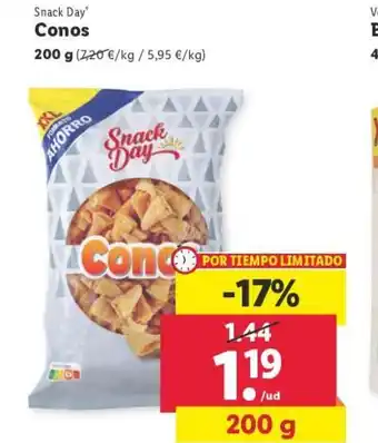Lidl Snack Day Conos 200 g oferta