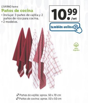 Lidl LIVARNO home Paños de cocina oferta