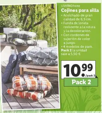 Lidl LIVARNO home Cojines para silla oferta