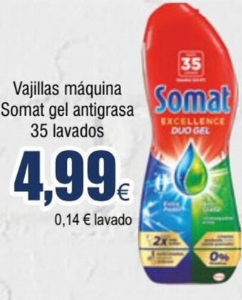 FROIZ Vajillas máquina Somat gel antigrasa 35 lavados oferta
