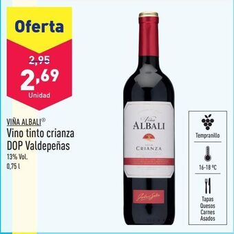 ALDI Vino tinto viña albali oferta
