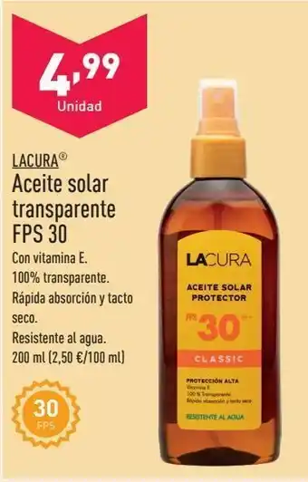 ALDI Aceite solar oferta