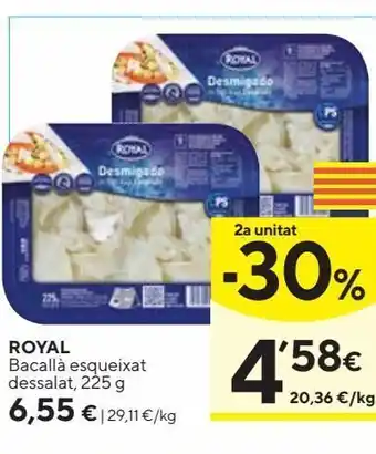 Caprabo Bacalao desmigado royal oferta