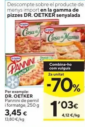 Caprabo Paninis dr oetker oferta