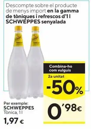 Caprabo Tónica schweppes oferta