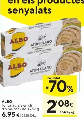 Caprabo Atún claro albo oferta