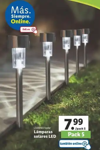 Lidl Lámpara solar led livarno oferta
