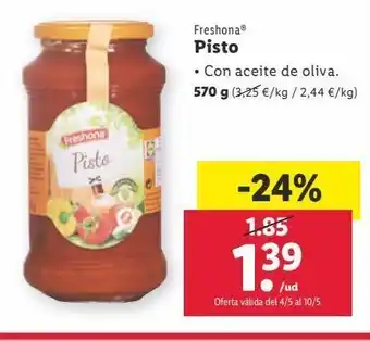 Lidl Pisto freshona oferta