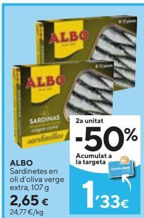 Caprabo Sardinas en aceite albo oferta