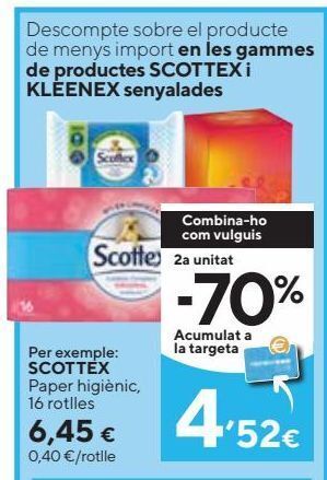 Caprabo Papel higiénico scottex oferta