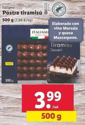 Lidl Tiramisú italiamo oferta