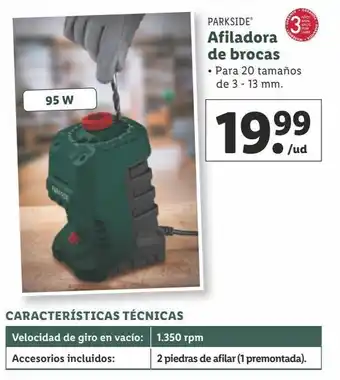 Lidl Afilador de brocas parkside oferta
