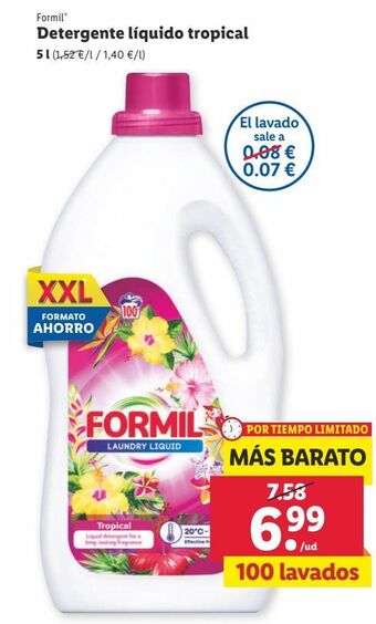 Lidl Detergente líquido formil oferta