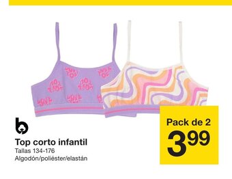 Zeeman Top corto infantil oferta