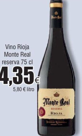 FROIZ Vino Rioja Monte Real reserva 75 cl oferta