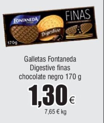 FROIZ Galletas Fontaneda Digestive finas chocolate negro 170 g oferta