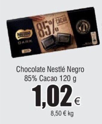FROIZ Chocolate Nestlé Negro 85% Cacao 120 g oferta