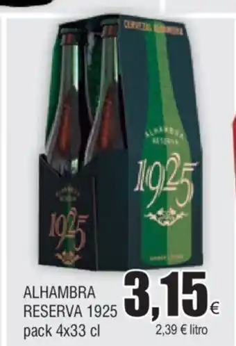 FROIZ ALHAMBRA RESERVA 1925 pack 4x33 cl oferta