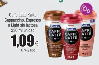 FROIZ Caffe Latte Kaiku Cappuccino, Espresso o Light sin lactosa 230 ml unidad oferta