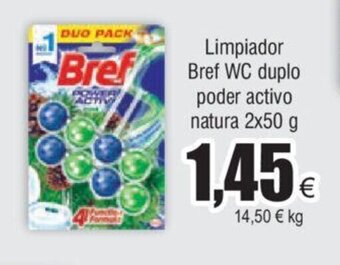 FROIZ Limpiador Bref WC duplo poder activo natura 2x50 g oferta