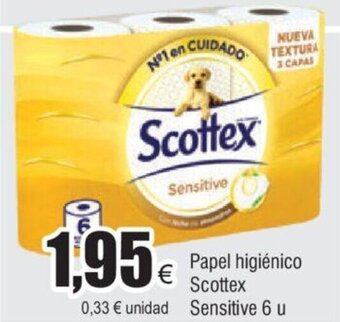 FROIZ Papel higiénico Scottex Sensitive 6 u oferta
