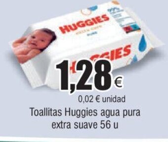 FROIZ Toallitas Huggies agua pura extra suave 56 u oferta
