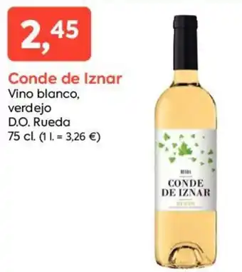 Suma Supermercados Conde de Iznar Vino blanco, verdejo D.O. Rueda 75cl oferta