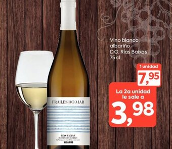 Suma Supermercados Vino blanco albariño D.O. Rías Baixas 75 cl. oferta